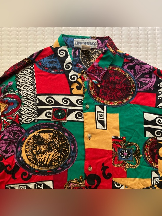 UNIONBAY Other - Vintage Unionbay Short Sleeve Hawaiian Button Up Shirt Men’s Large Abstract